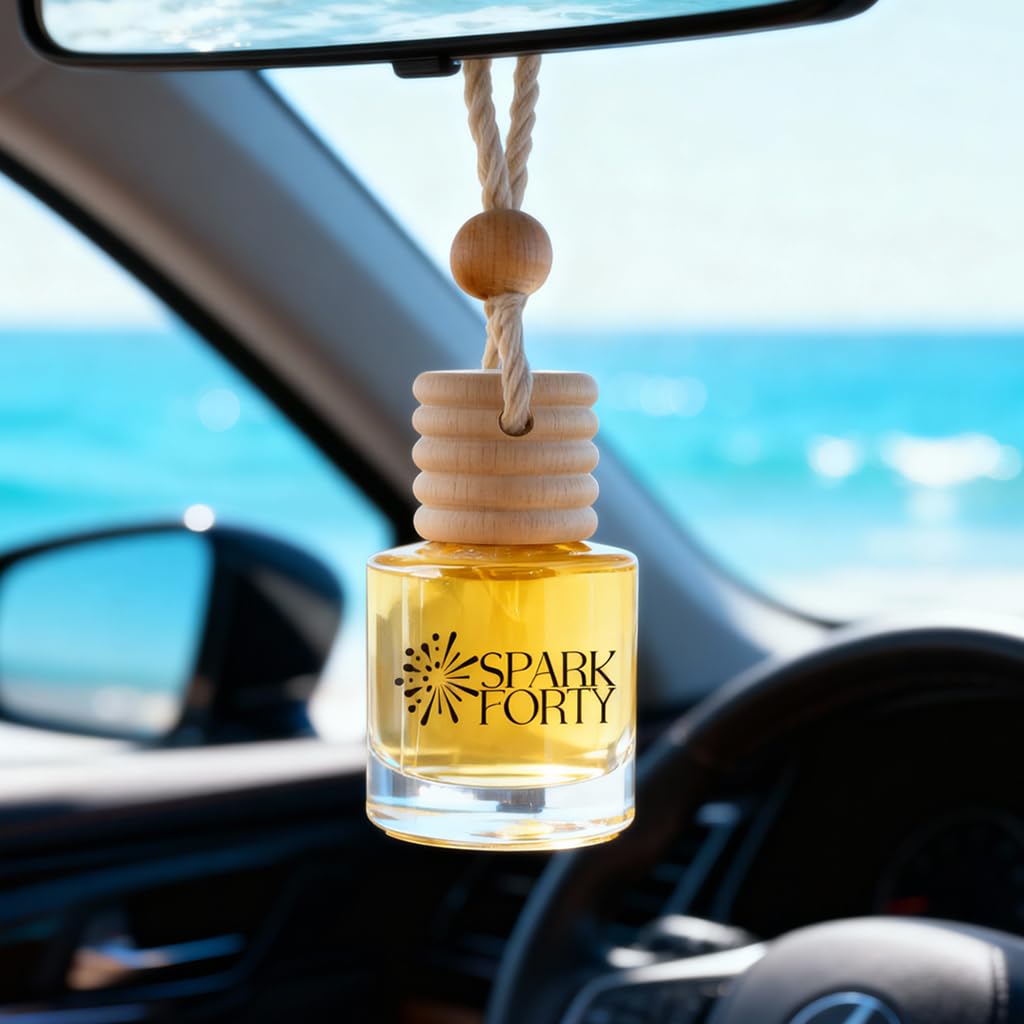 Sparkforty Ocean Car Perfume Car Air Freshener 30-Day Luxury Essential Oil Cologne Scent Gift Set for Men & Women, Auto Diffuser for Truck SUV Long-Lasting Fresh Scent