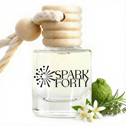 Sparkforty Spring Car Perfume Car Air Freshener 30-Day Luxury Hanging Diffuser Essential Oil Perfume Gift for Men & Women, Amber Musk & Floral Long-Lasting Vehicle Scent New Car