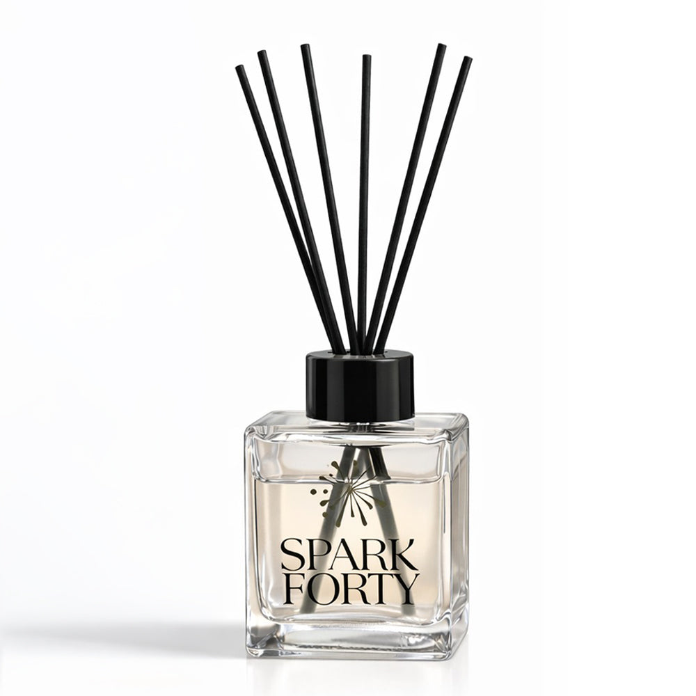Sparkforty Rouge 540 Reed Diffuser Home Fragrance, Scent Inspired by Baccarat Rouge 540, 100ml Luxury Glass Bottle with Resin & Amberwood Scent