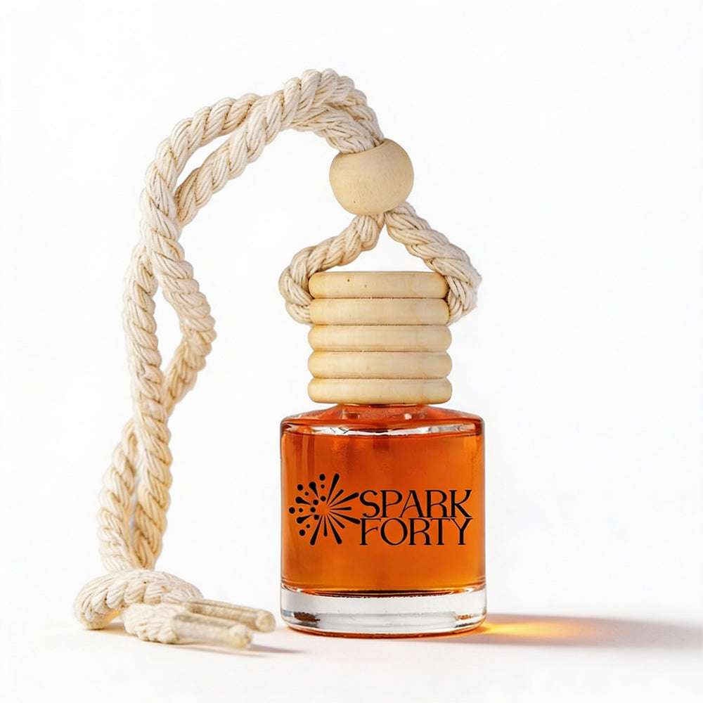 Sparkforty Coffee Car Perfume Car Air Freshener 30-Day Luxury Hanging Glass Diffuser, Gourmand Coffee Gift for Men & Women, Espresso Long-Lasting Scent