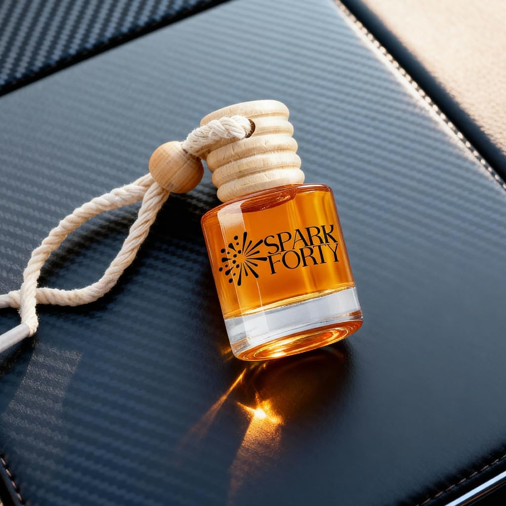 Sparkforty Night Car Perfume Car Air Freshener 30-Day Luxury Hanging Diffuser & Cologne Gift Set for Men & Women, Long-Lasting Essential Oil Woody Sweet Floral Car Scent Subtle